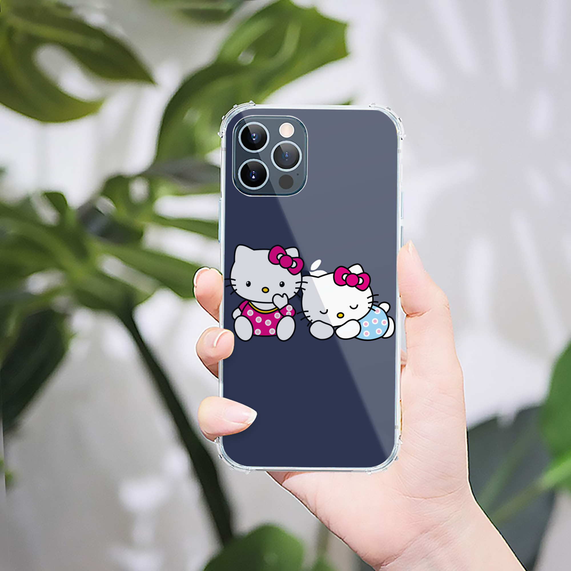 （画像用） Hello Kitty ハローキティ 【iPhone 12シリーズ対応】透明スマホケース（クリアソフトケース）